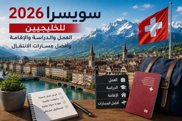 سويسرا 2026 للخليجيين: العمل والدراسة والإقامة وأفضل مسارات الانتقال
