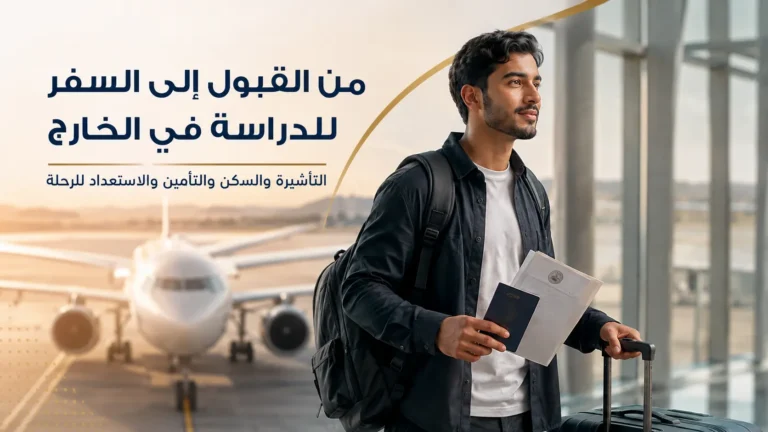 من القبول إلى السفر للدراسة في الخارج 2026: التأشيرة والسكن والتأمين والاستعداد للرحلة