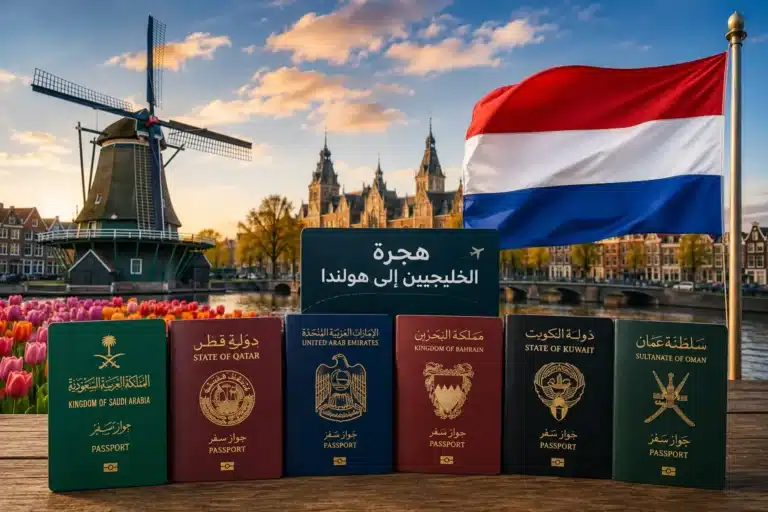 الهجرة إلى هولندا 2026 للخليجيين: العمل والدراسة والإقامة والبطاقة الزرقاء وأفضل المسارات